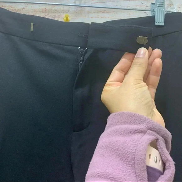 Ralph Lauren Black Label Dress Pants Cuff Hem Elastic Wool Blend Trouser - Picture 3 of 12